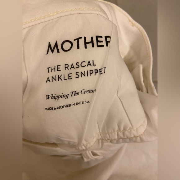 MOTHER The Rascal Ankle Snippet Whipping the Cream White Size 30 - Picture 9 of 11